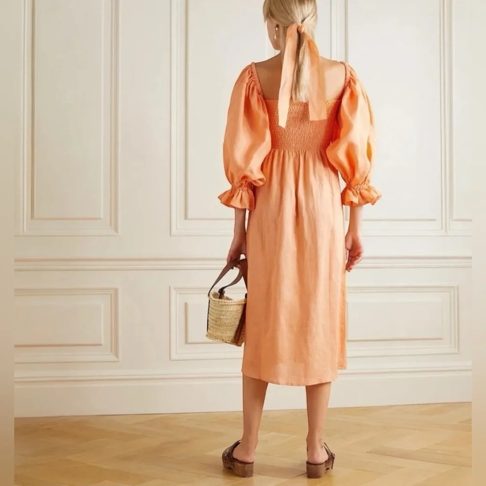 Sleeper Atlanta Linen Dress Medium - Picture 5 of 14